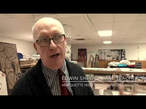 Students from Marquette  High School in Michigan City, Indiana, in the Diocese of Gary are crafting mats for homeless people. Mats for Hope at Marquette High School