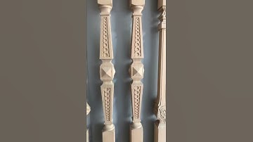 wood staircase column sampels by cnc wood lathe machine