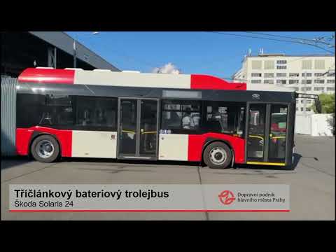 Tříčlánkový bateriový trolejbus Škoda Solaris 24 pro Prahu