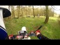 My XR600 going across a field