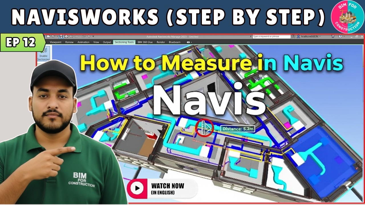 #12 Navisworks Tutorial: How to Measure in Navis?
