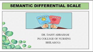 Semantic differential scale