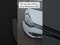 Our car was hit by a delivery truck #shorts