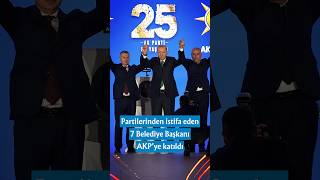 President Erdoğan presents pins to mayors who joined the AKP
