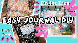 HOW TO MAKE EASY JOURNAL USING DOLLAR TREE SUPPLIES ➕ BONUS KINDLE COVER
