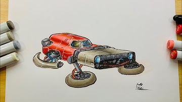 Drawing a hover car