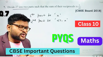 Divide 27 into two parts such that the sum of their reciprocals is 3/20.[CBSE Board 2018]