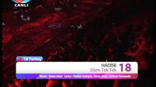 Düm Tek Tek / Hadise 54. Eurovision Final Turkey
