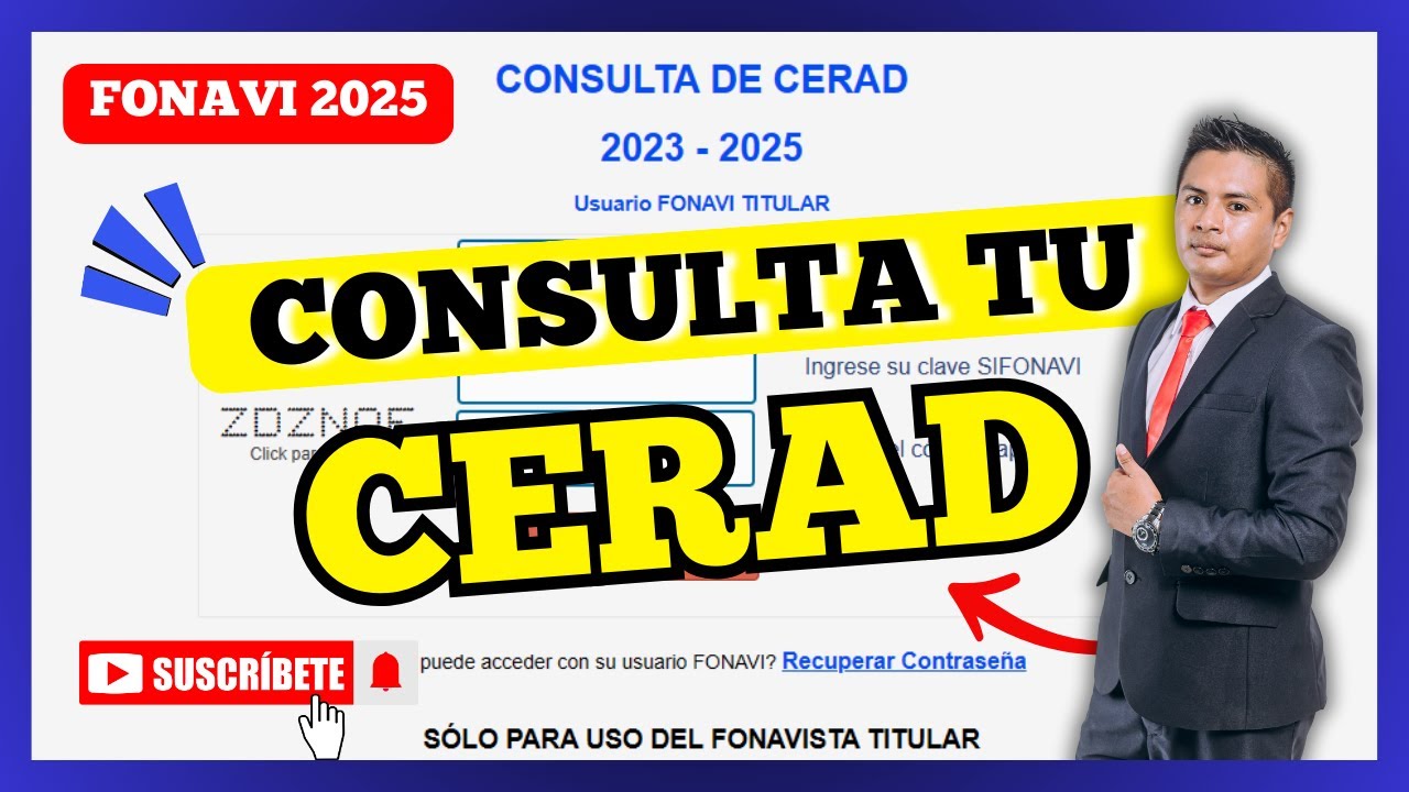 FONAVI  2025 | ¿Cómo descargar el CERAD? ¡ Ya Disponible!