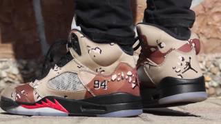 JORDAN 5 SUPREME DESERT CAMO ON FEET