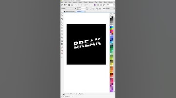 Corel draw tips | Break Text #coreldesign #ytshorts