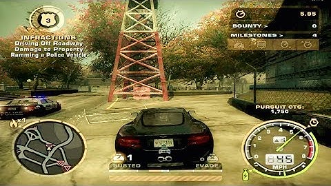 NFS Most Wanted - Fast way to get Infractions (Rap Sheet)