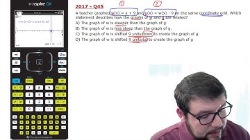 Algebra 1 STAAR: Grossi Solves Question 45 from 2017 using the TI-Nspire