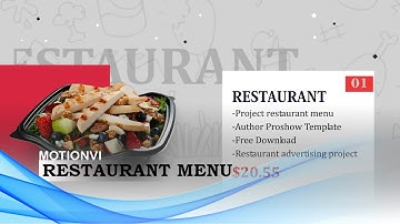 Proshow Template - Restaurant Menu