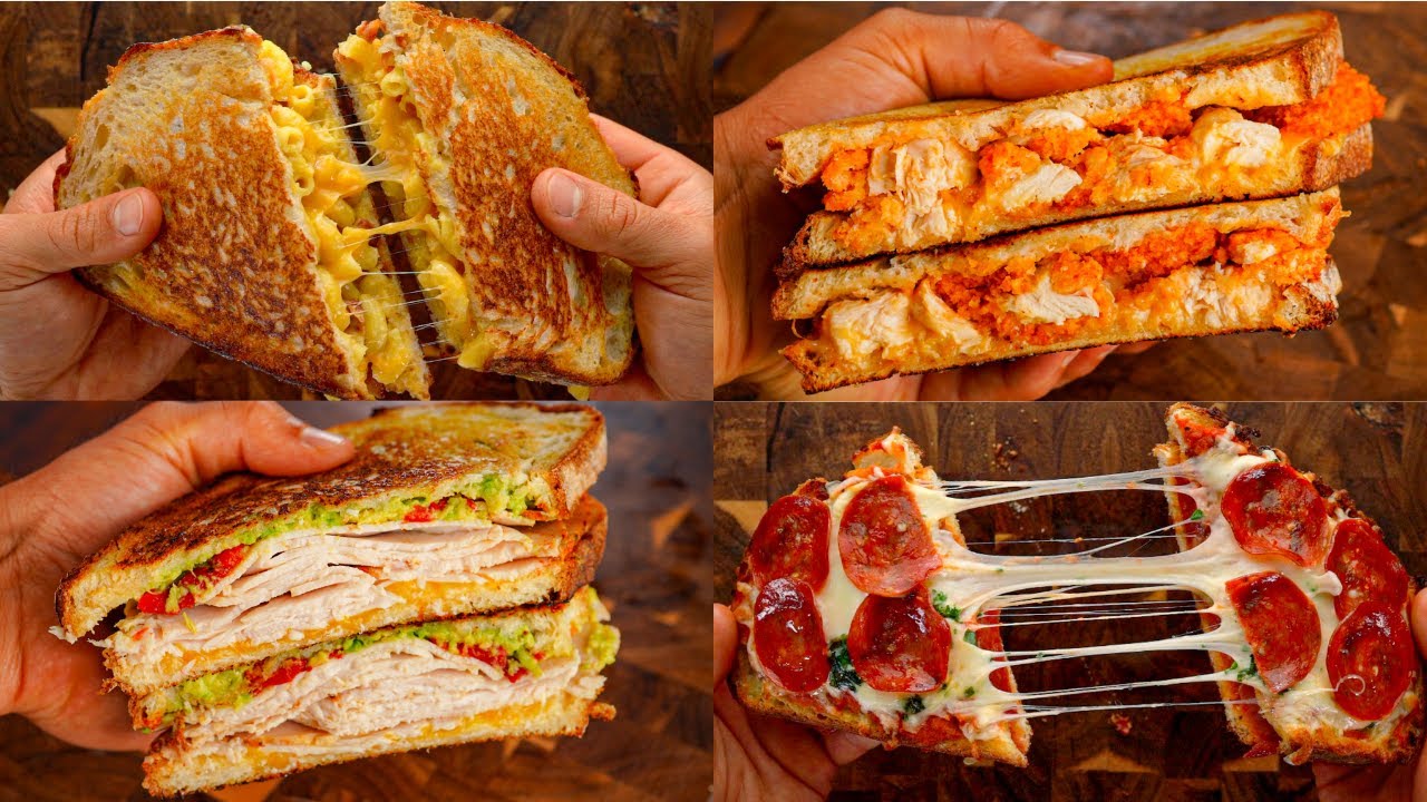 500 Calorie Panini Recipes | 4 Easy, High Protein Sandwiches - YouTube