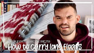 How to catch long floats without stopping in fair isle or stranded colour work. Knitting tutorial.
