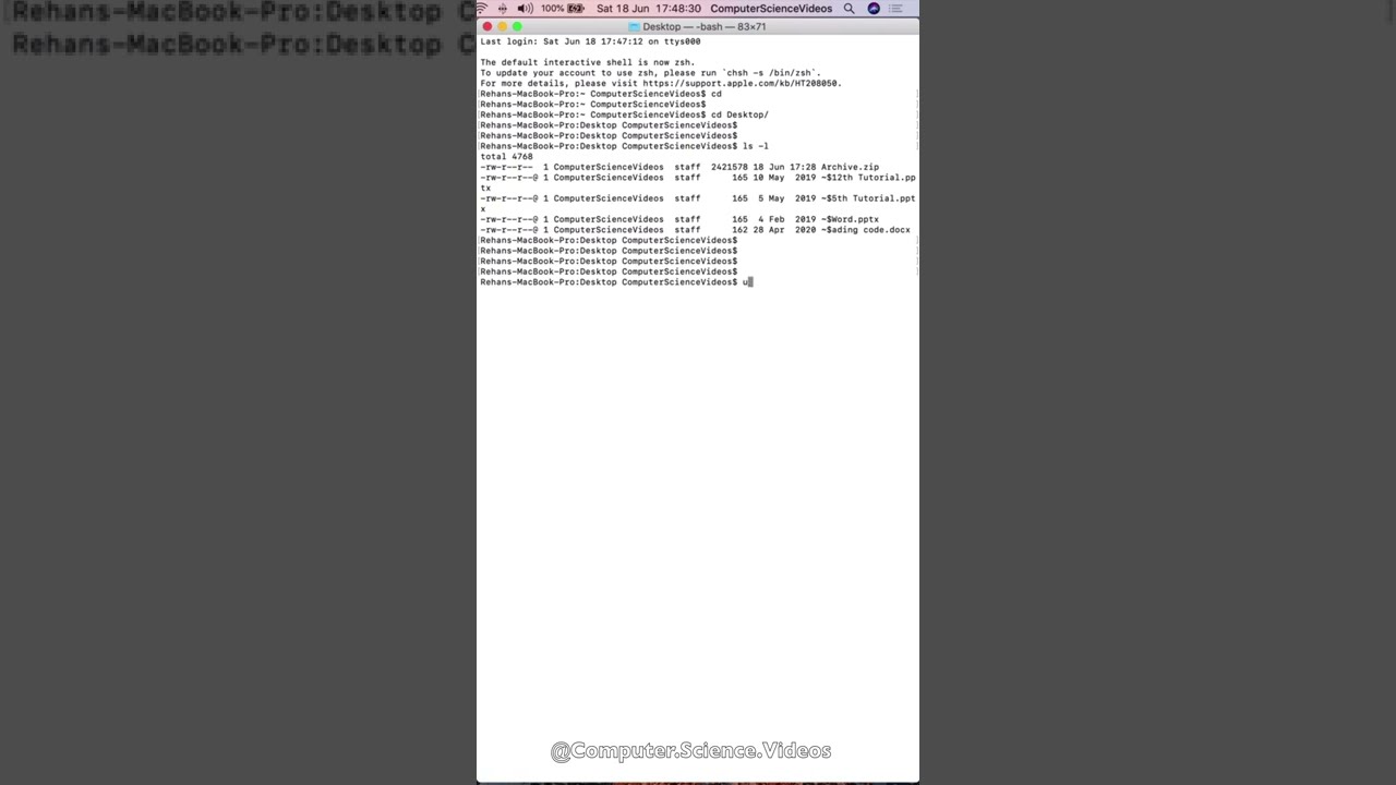 How To UNZIP A Zip File Using Terminal Commands Shorts Shortsfeed Shortvideo