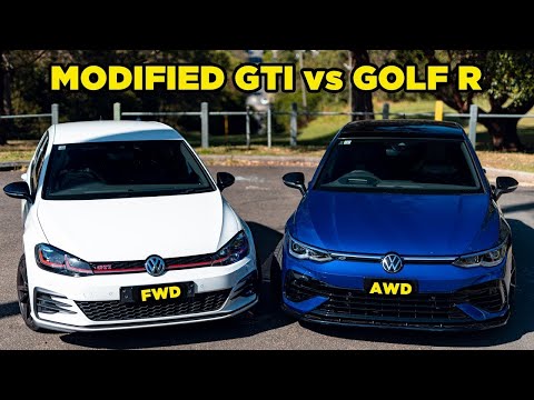 Видео: Полный привод vs передний. Гонка. 8ой Golf R vs доработанный 7ой Golf GTI (Разрушитель грёз)