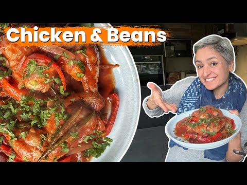 Delicious and healthy ONE PAN CHICKEN AND BEANS!