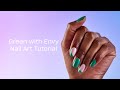 Green Swoosh Nail Art