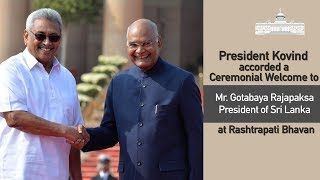 Ceremonial Welcome of President Gotabaya Rajapaksa of Sri Lanka at Rashtrapati Bhavan