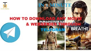 How to download any movie & Web series through telegram in 1 minute