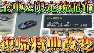 【荒野行動】金車＆限定銃器スキン配布！復帰者限定特典が更新！ガチャなども確率↑↑無料無課金リセマラプロ解説！こうやこうど拡散のためお願いします【アプデ最新情報攻略まとめ】