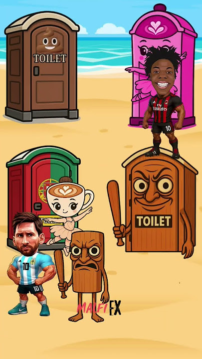 messi or sahur? who should go in to the poop bathroom? 🧐 #cartoon #funny #comedy #shorts
