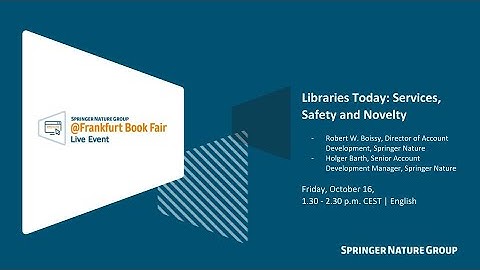 Libraries Today: Services, Safety and Novelty | @Fbm20