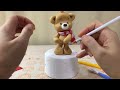 Новогодний мишка с тортиком_New Year's Bear with Cake_Urso de Ano Novo com bolo