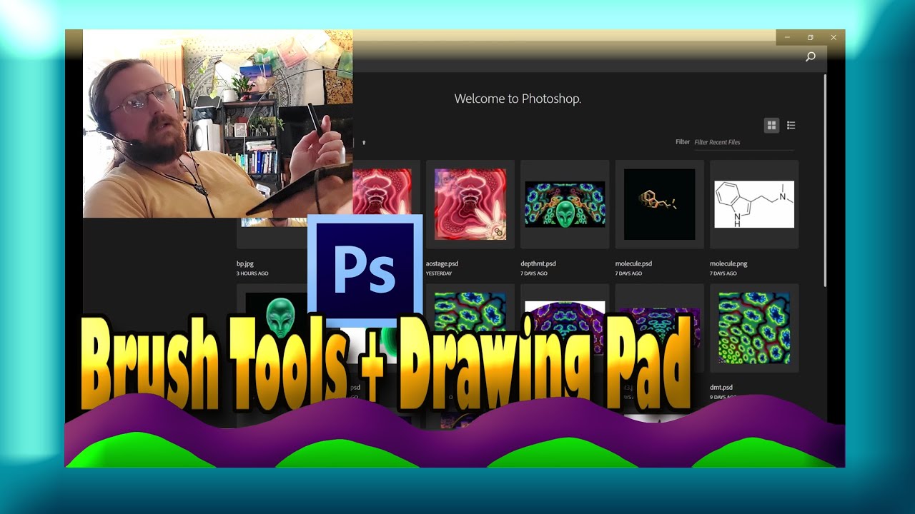Digital Painting Using Photoshop Brush Tools (Wacom Bamboo Drawing Pad ...