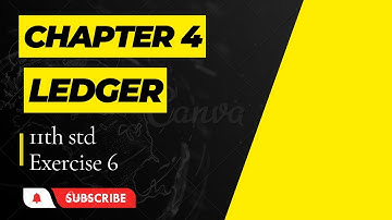 11th std| Accountancy| Chapter 4| ledger| Exercise 6|Explained in Tamil|