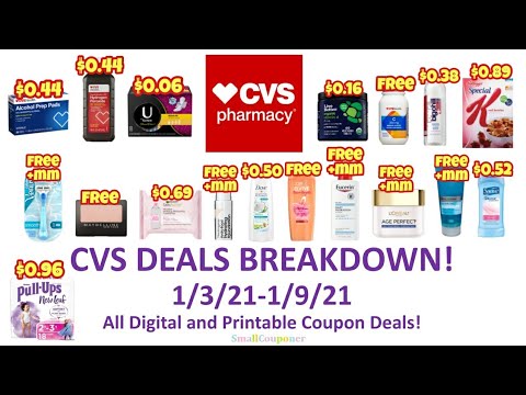 CVS Deals Breakdown 1/3/21-1/9/21! All Digital and Printable Coupon ...