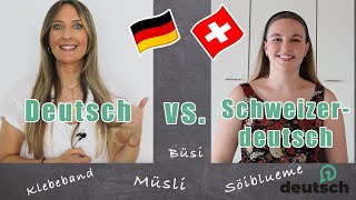 Words in 🇩🇪German vs. 🇨🇭Swiss German