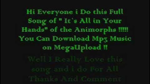 Animorphs - It´s All in Your Hands