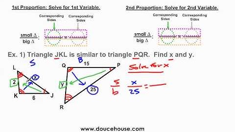 Similar Triangles - Part 3 (Solving for 2-Unknown Variables)