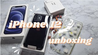 iPhone 12 unboxing | accessories + diy charm & spring case 🌼