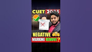 CUET 2025 Big Update – Negative Marking Removed?😱#shorts