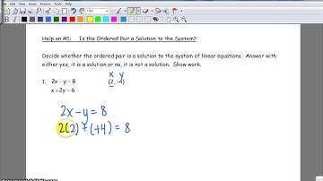 U6--Is the ordered pair a solution?