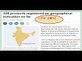 GI Tag Total INDIAN Product , 326 products registered as geographical indication so far