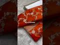 🔥 Orange colour Satin silk Banarasi saree 💫 Very soft &amp; light weight weth a stunning design 🫶