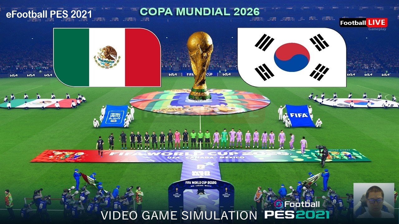 MÉXICO vs COREA DEL SUR - Copa Mundial de la FIFA 2026 | Partido completo | Simulación PES