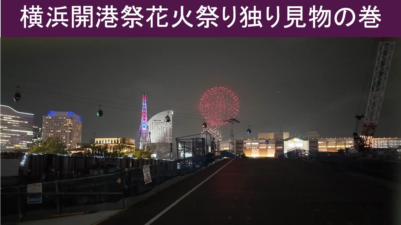 【vlog 散歩】独り開港祭の花火を眺める