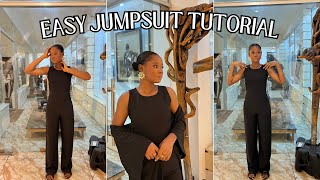 How to cut and sew a sleeveless jumpsuit