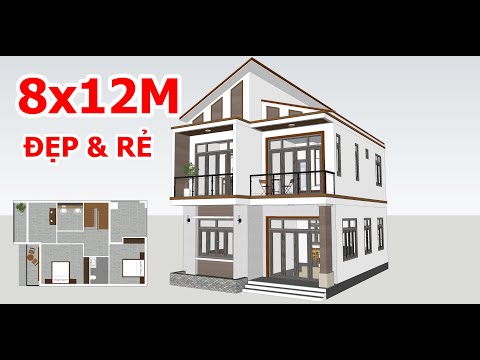 Video NHÀ 2 TẦNG MÁI LỆCH 8x12M ĐƠN GIẢN ĐẸP VỚI 3 PHÒNG NGỦ... - youtube