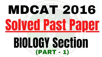 MDCAT Past Paper Solved 2016 | MDCAT 2016 Paper Solved | MDCAT 2022 Preparation | Mirza Academy