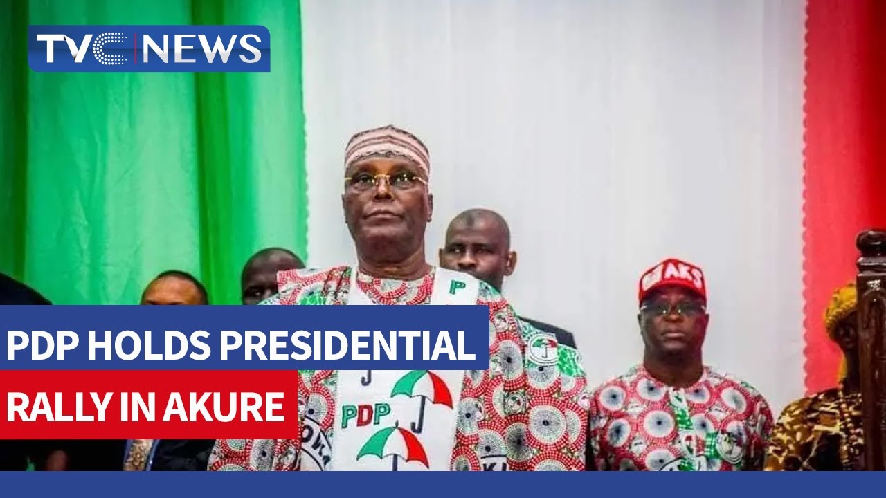 (SEE VIDEO) Atiku Abubakar Flags Of PDP Presidential Campaign In Akure