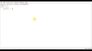 Python program to manage supermarkets