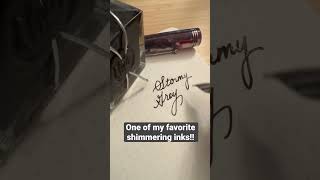 Inks That Sparkle Are Always Super Fun!! #Shimmer #Fountainpen #Calligraphy #Handwriting #Satisfying