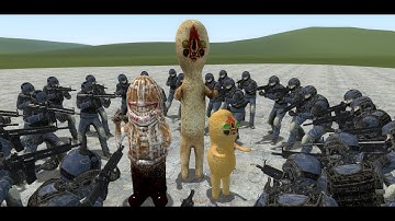 SCP 173 VS 100 SCP GUARD!! Garrys Mod Sandbox